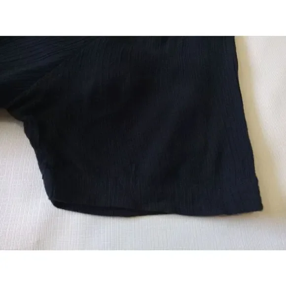 Delores Bell Vintage Black Lightweight Crinkled Fabric Maxi Dress Women's Medium - Picture 5 of 12